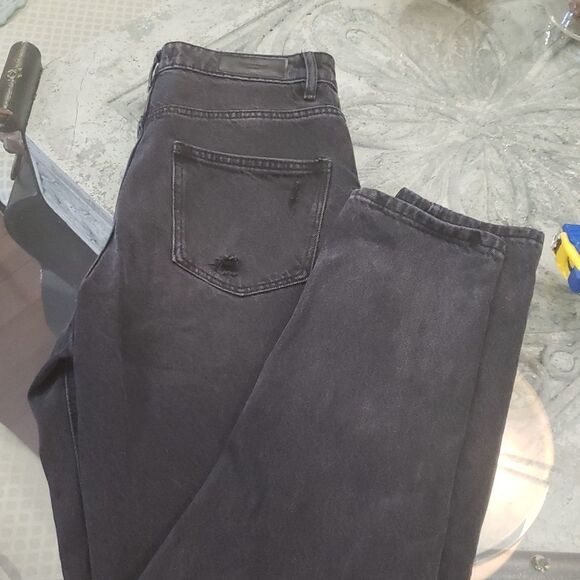 VERO MODA BLACK HIGH WAIST DENIM JEANS - Picture 6 of 8